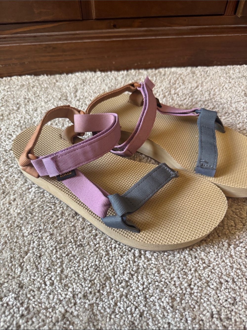 Women’s Teva Tri-Tone lavender , blue, and tan Outdoor Sandals